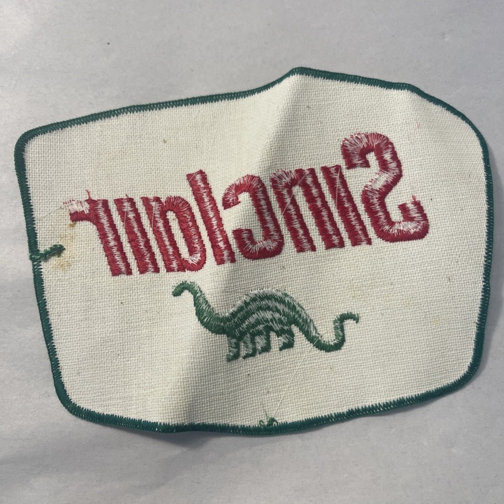 Vintage Large Sinclair Oil Gas Dinosaur Embroidered Patch 7" W x 5" T - Picture 3 of 7